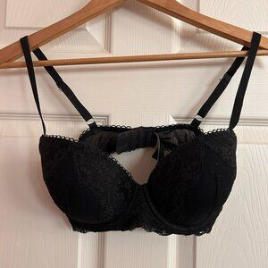 32DD Dream Angels Lined Demi Black Lace Victoria's Secret Bra